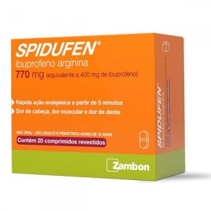 Spidufen 770mg Comprimido Revestido - Caixa com 20 Comprimidos