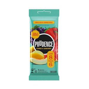 Preservativo Prudence Cores e Sabores Leve 8 Pague 6