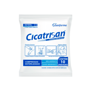Compressa de Gaze Estéril 10 Unidades Cicatrisan