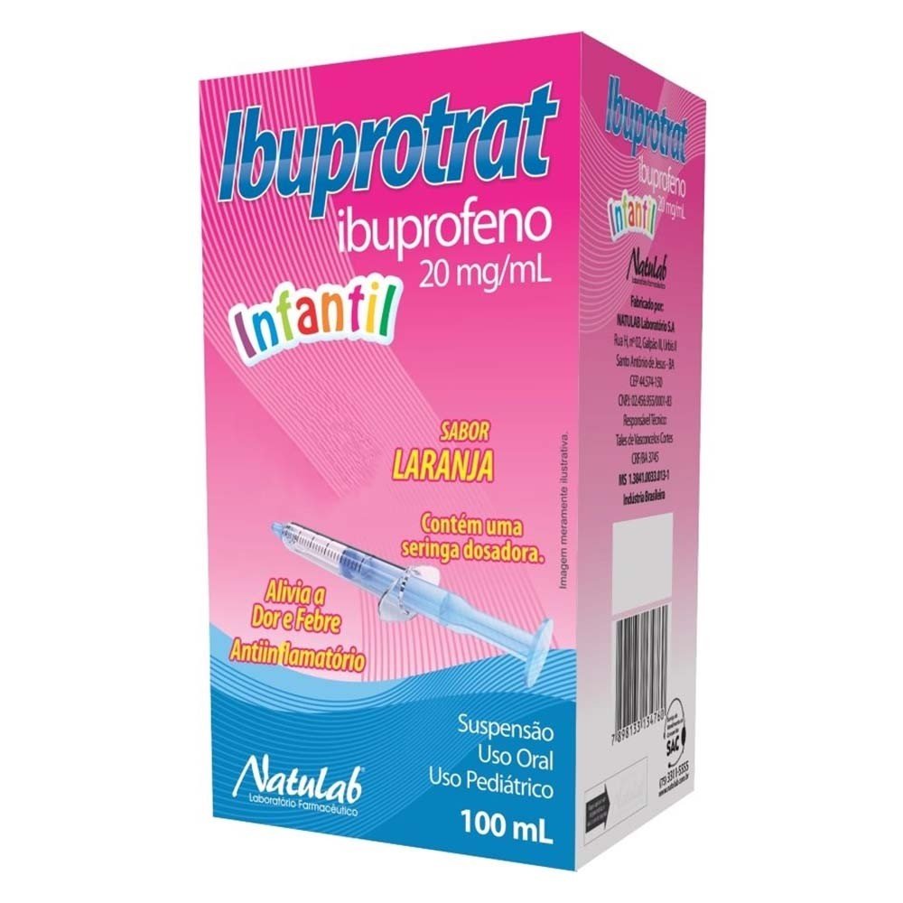 Ibuprotrat 20mg/mL Suspensão Oral - Frasco com 100 mL