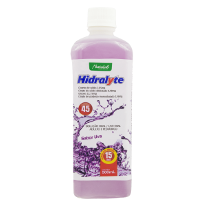 Hidralyte 22,75mg/mL + 0,98mg/mL + 2,05mg/mL + 2,16mg/mL Solução Oral Sabor Uva - Frasco com 500mL
