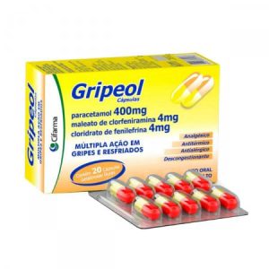 Gripeol 4mg/mL + 4mg/mL + 400mg/mL Cápsula Gelatinosa Dura - Caixa com 20 Cápsulas