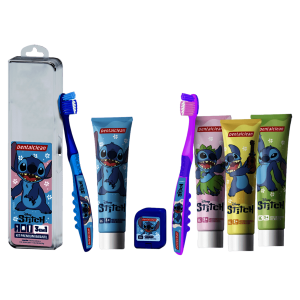 Dentalclean Kit Stitch Escova Dental + Fio Dental 20m + Gel Dental 50g