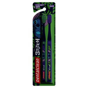 Dentalclean Escova de Dente Adulto Stitch Macia 2 Unidade