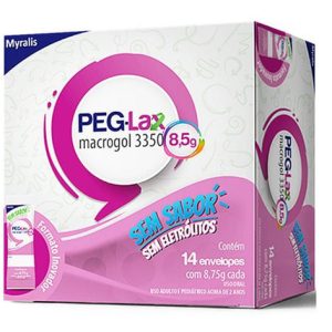 Peg-Lax 8,5g Em Pó Sem Sabor Com 14 Envelopes