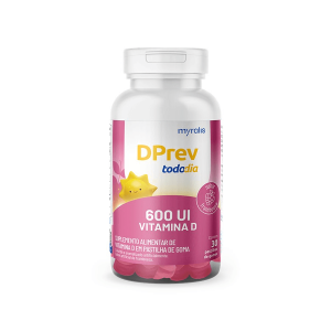 Dprev 600UI Todo Dia Sabor Framboesa 30 Gomas Mastigáveis