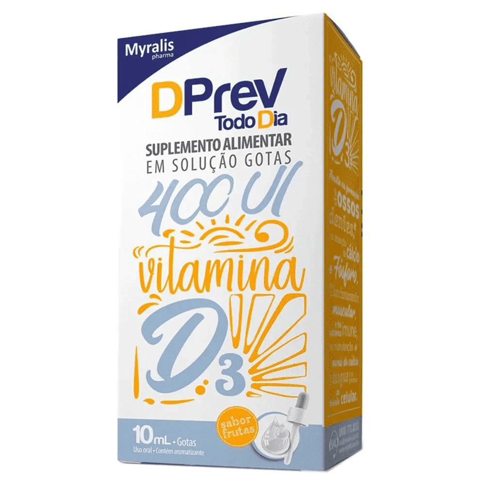 Dprev Todo Dia Vitamina D3 400UI Solução Gotas 10mL