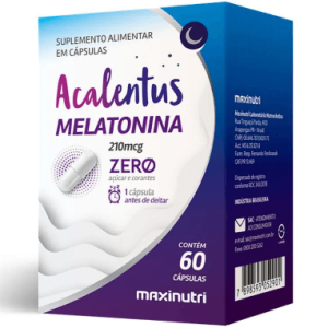 Acalentus Melatonina 210mcg Zero Açúcar 60 Cápsulas