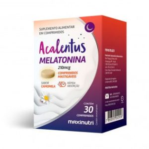 Acalentus Melatonina 210mcg 30 Comprimidos Mastigáveis