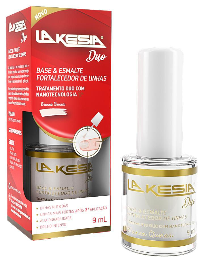 Esmalte Fortalecedor de Unhas Lakesia Duo Branco Quinoa 9 mL