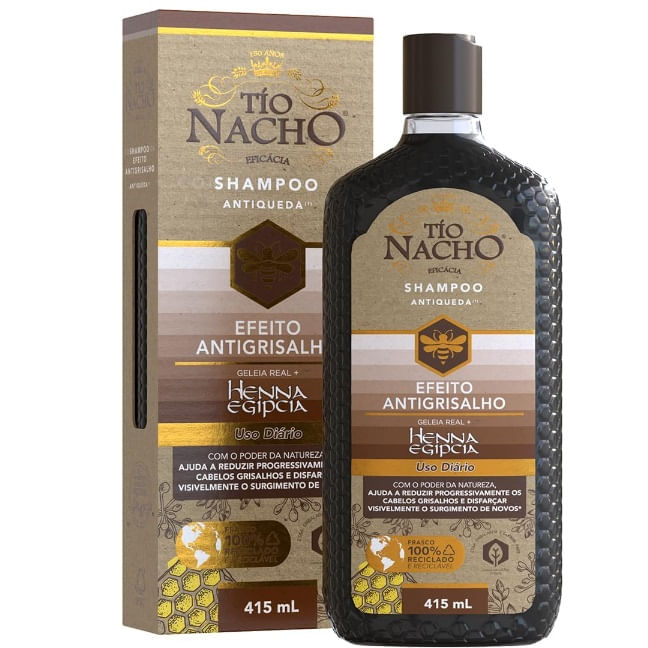 Shampoo Antiqueda Tio Nacho Efeito Grisalho 415ml