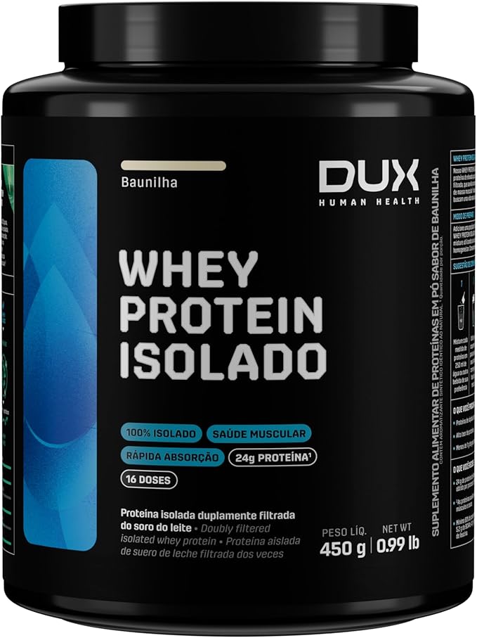 Whey Protein Isolado DUX Sabor Baunilha Pote 450g