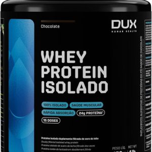 Whey Protein Isolado DUX Sabor Chocolate Pote 450g