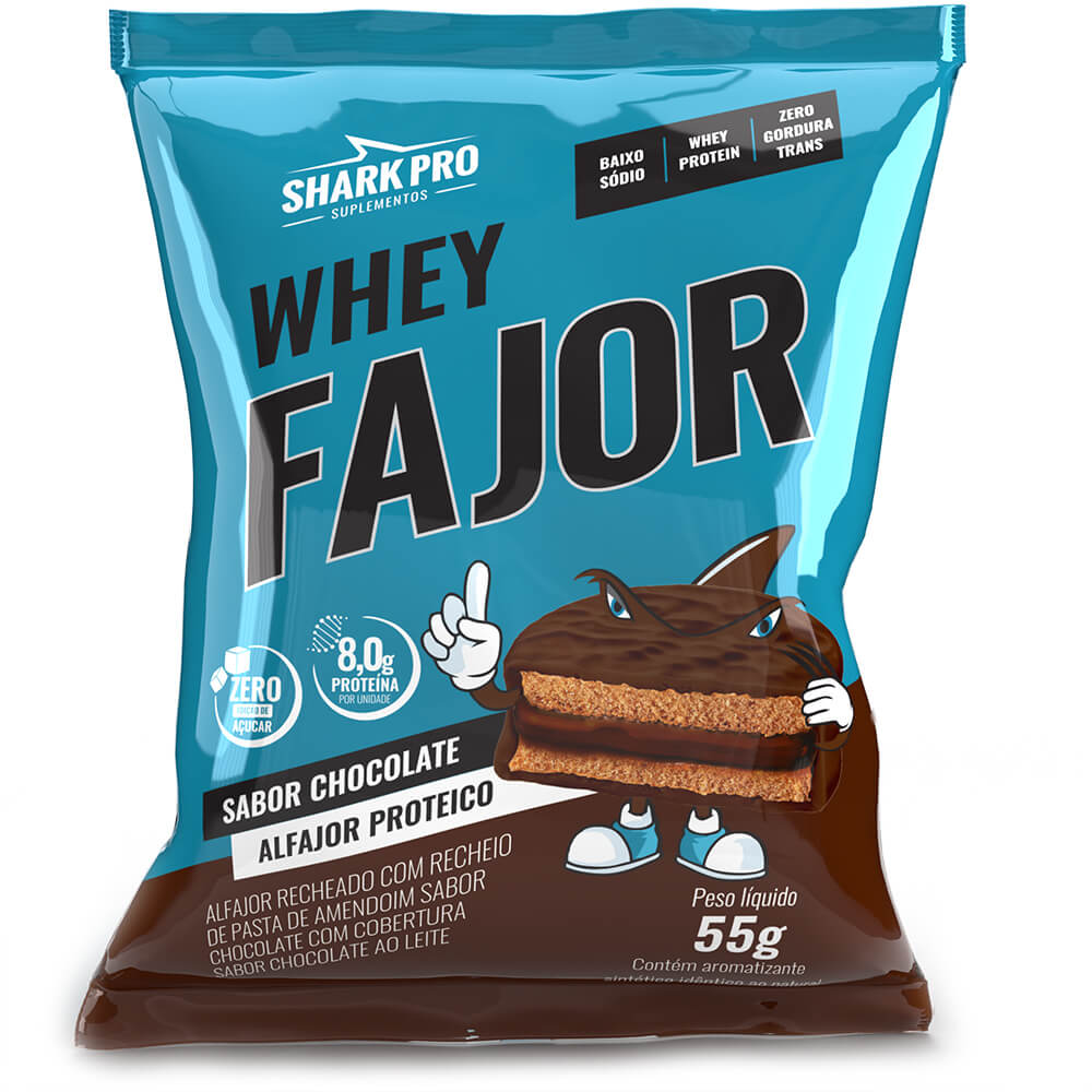Alfajor WheyFajor Sabor Chocolate Shark Pro 55g