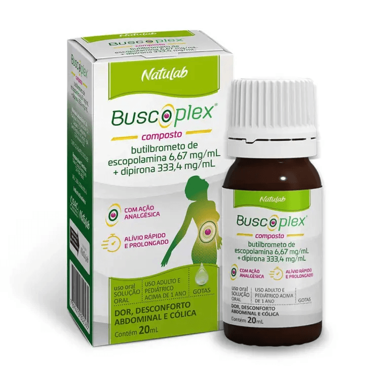 Buscoplex Composto 6.67mg/mL + 333.4mg/mL Solução Oral (Gotas) - Frasco com 20 mL
