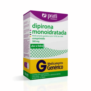 Dipirona 500mg - Caixa com 10 Comprimidos