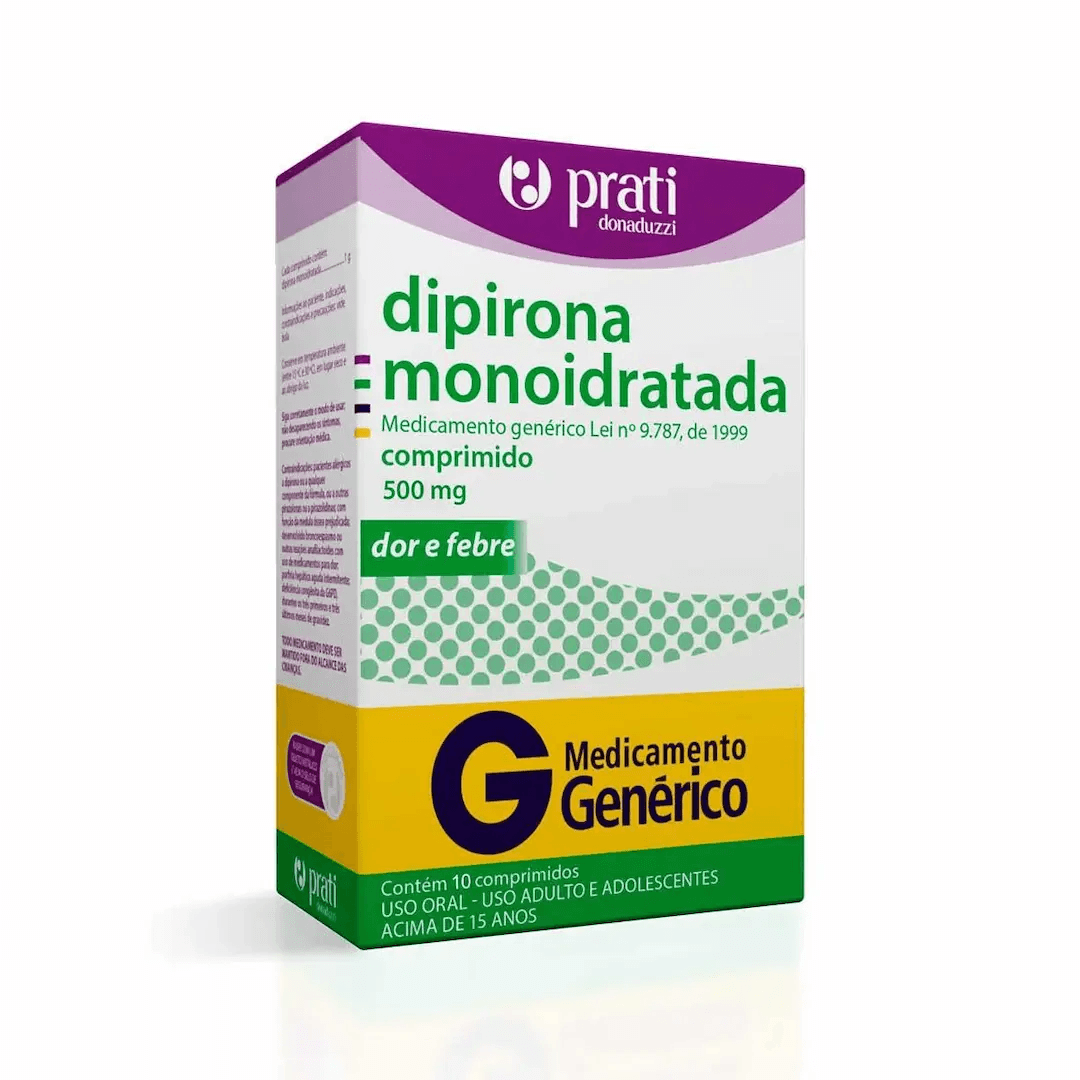 Dipirona 500mg - Caixa com 10 Comprimidos