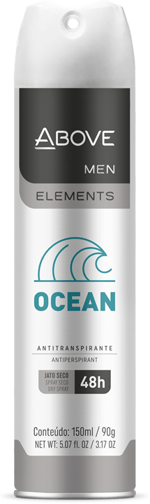 Desodorante Antiranspirante Aerossol Above Men Elements Oceans 48h 150mL