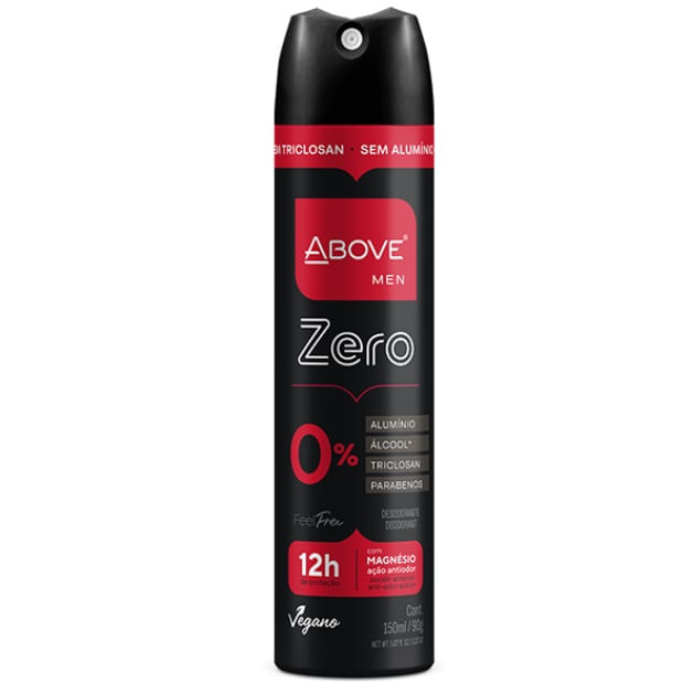 Desodorante Antitranspirante Above Men Zero aerossol com 150mL