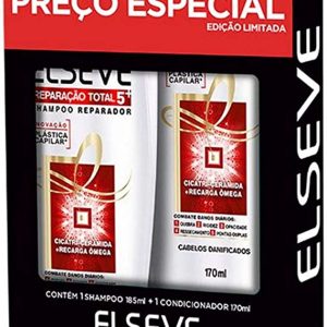 Kit Elseve Reparação Total 5+ Shampoo 375mL + Condicionador 170mL