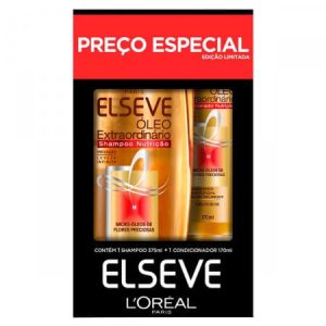 Kit Elseve Óleo Extraordinário Nutrição shampoo, 375mL + condicionador, 170mL
