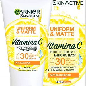 Hidratante Garnier Skinactive Uniform&Matte Vitamina C FPS30 40g