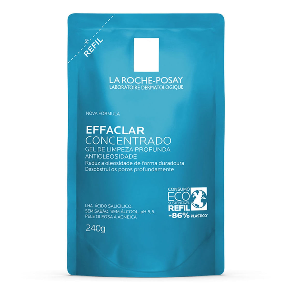 Refil Gel De Limpeza Facial La Roche-Posay Effaclar Concentrado Com 240G