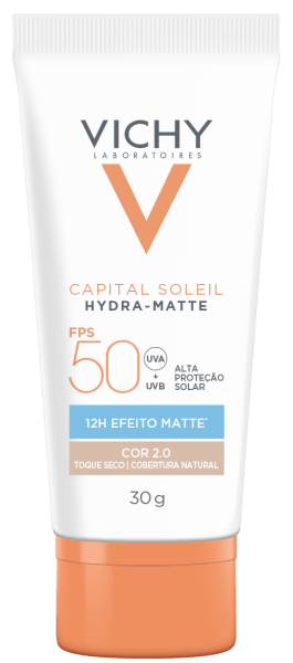 Protetor Solar FPS50 Vichy Capital Soleil Hydra Matte Com Cor 2.0 30g