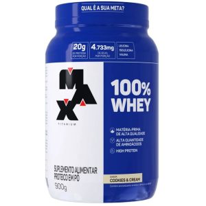 Whey Protein Max Titanium 100% Whey Sabor Cookies & Cream 900g