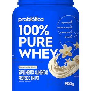 Whey Protein Probiótica 100% Pure Whey Sabor Baunilha 900g