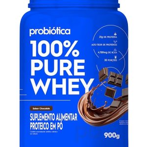Whey Protein Probiótica 100% Pure Whey Sabor Chocolate 900g