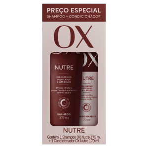 Kit OX Nutre Shampoo 375mL + Condicionador 170mL