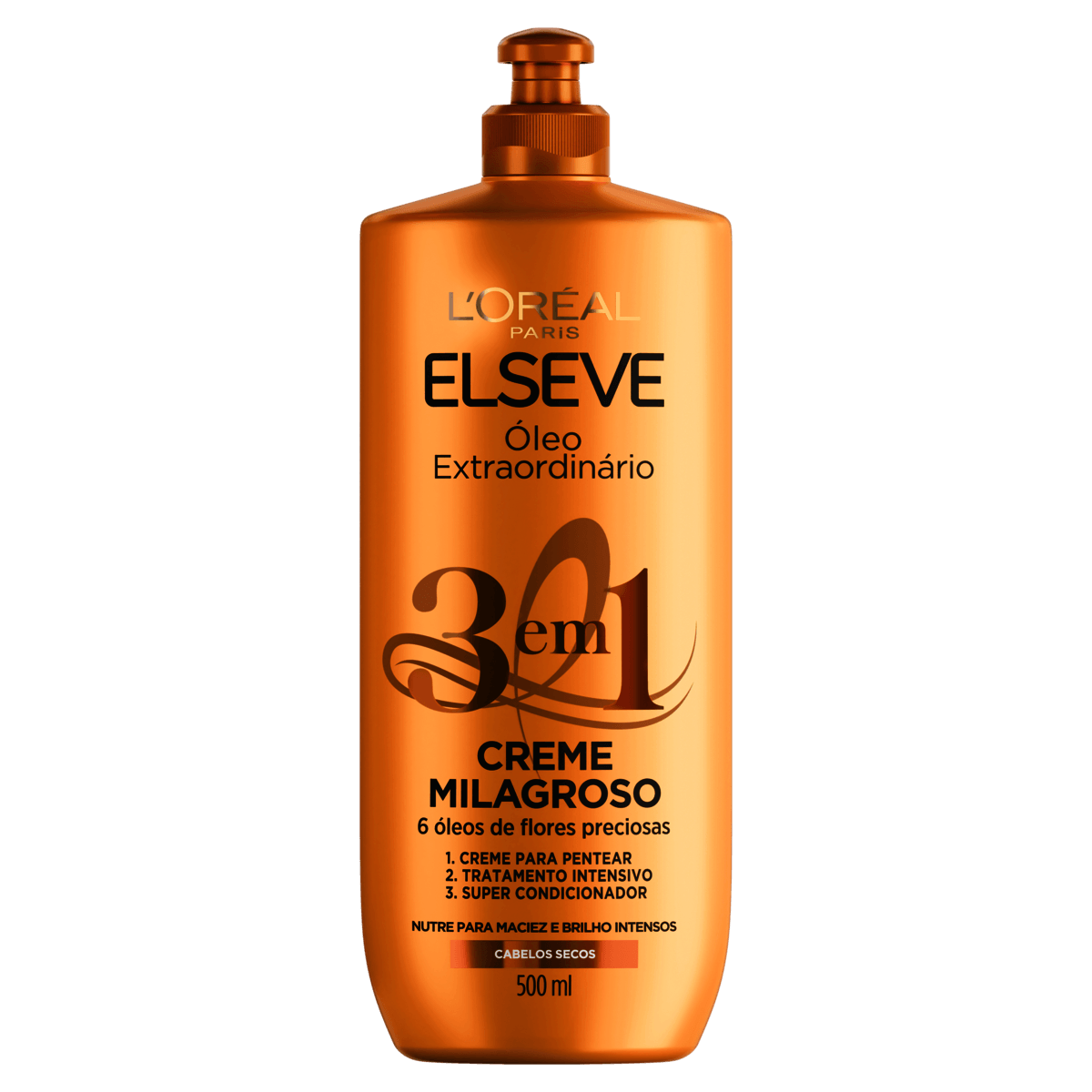 Creme de Pentear Elseve Óleo Extraordinário 3 em 1 500mL