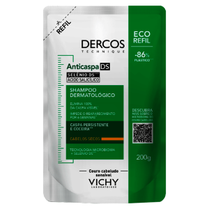 Dercos Shampoo Anticaspa Cabelos Secos Refil 200mL