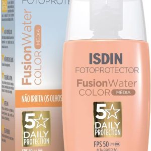 Protetor Solar Facial Isdin Fotoprotector Fusion Water Color Média FPS50+ com 50mL