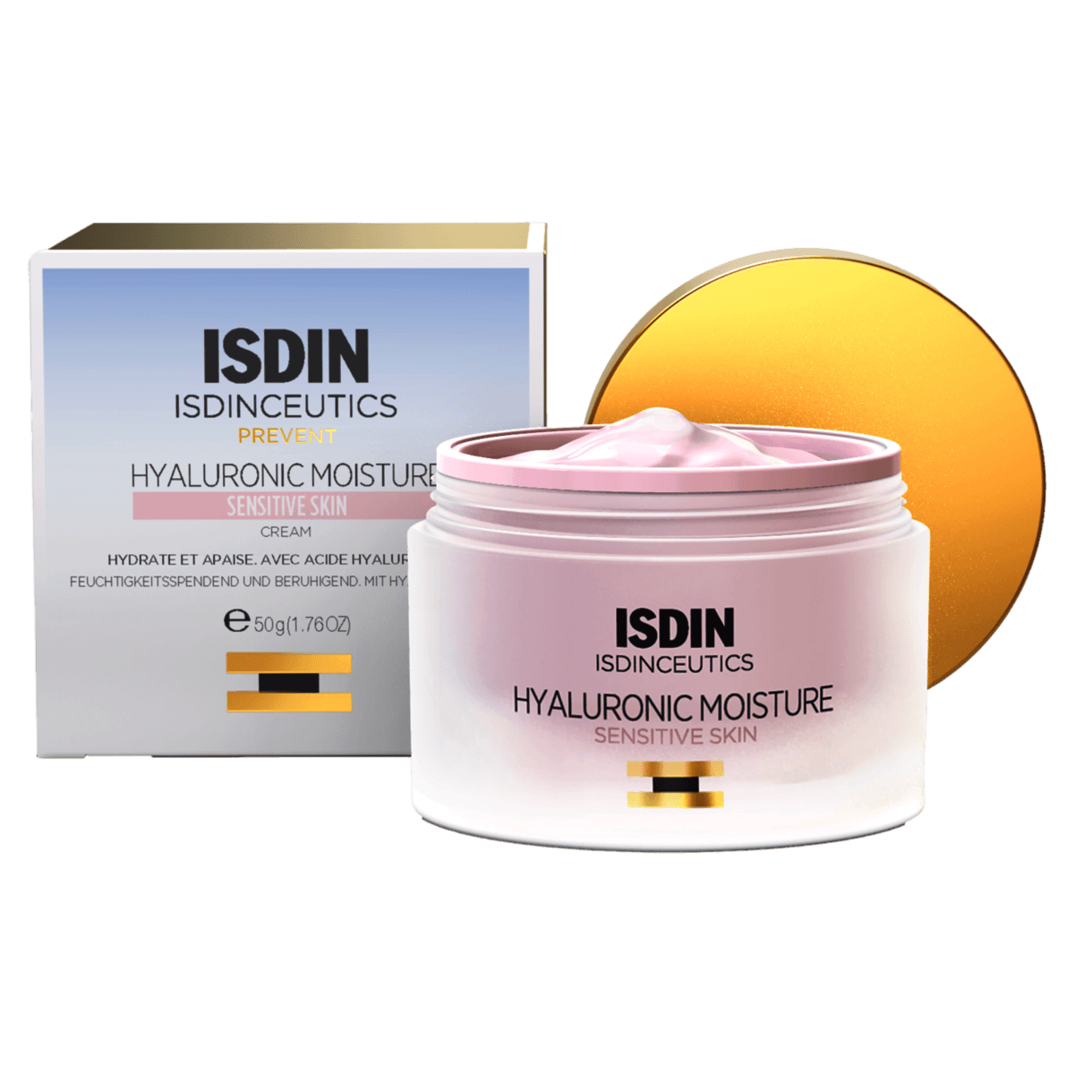 Creme Facial Isdinceutics Hyaluronic Moisture Pele Sensível 50g