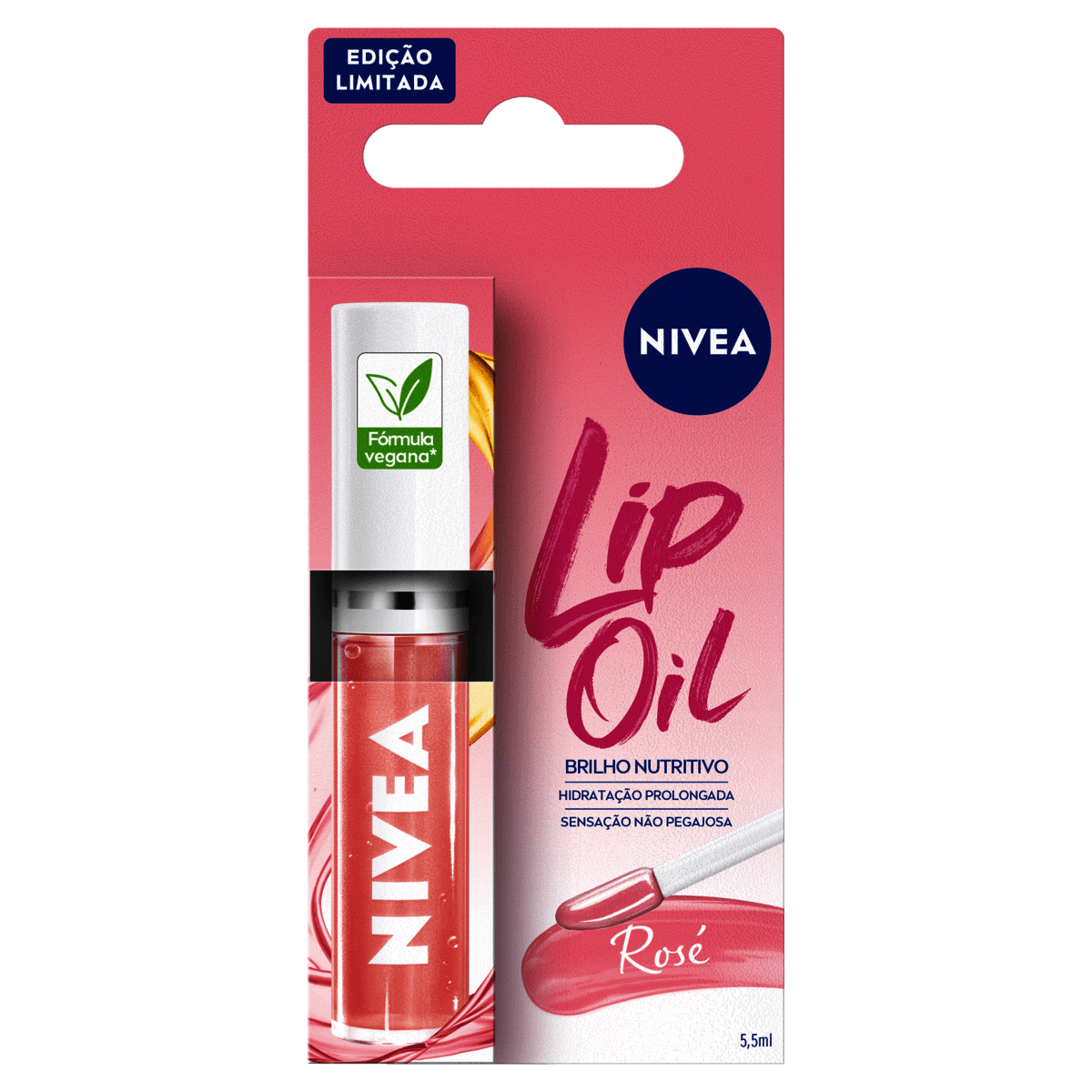 Brilho Labial Nivea Lip Oil Rosé 5.5mL